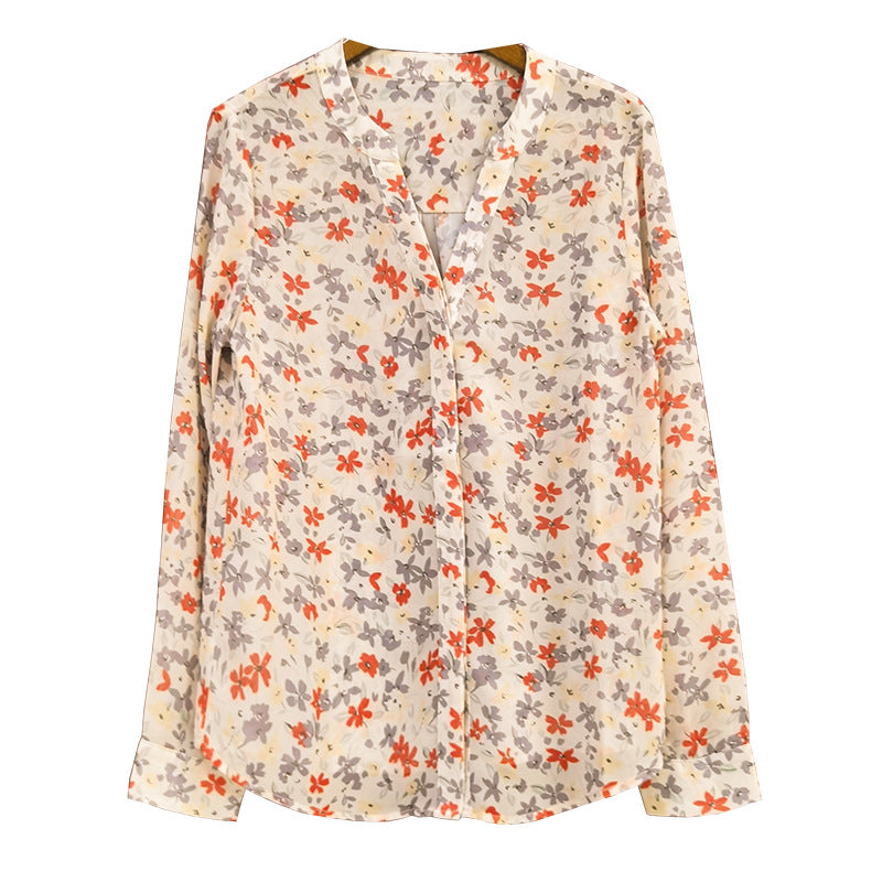 Retro Design Niche Tops Floral Blouses