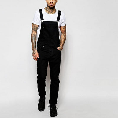 Fashion Men's Sling Denim Romper