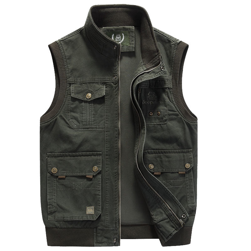 Men's Casual Cotton Multi-pocket Vest