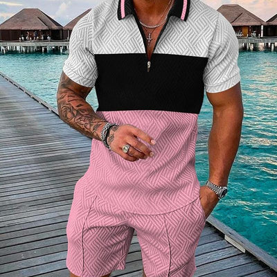 Men's Summer New Polo Shirt Suit Plus Size Fashion