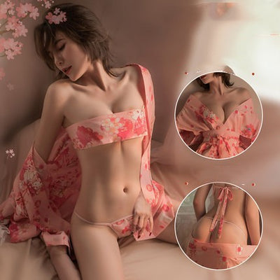 Underwear Pajamas Kimono Uniform Seductive Set Women