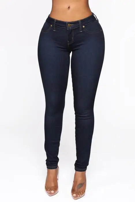 2021 New Women High Stretch Thin Jeans Fashion Sexy Slim Denim Pencil Pants Skinny Lifting Butt Jeans S-2XL High Quality