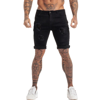 Mens Shorts Summmer Fitness Shorts Elastic Waist Ripped Summer Jeans Shorts for Men Casual Streetwear Dropshipping EU Size dk07