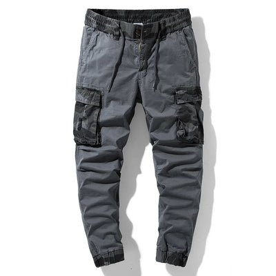 Cargo Pants Men Multi Pocket Causal Pants Men Streetwear Joggers Camouflage Cotton Trousers Men Elastic Waist Ankle Length Pants