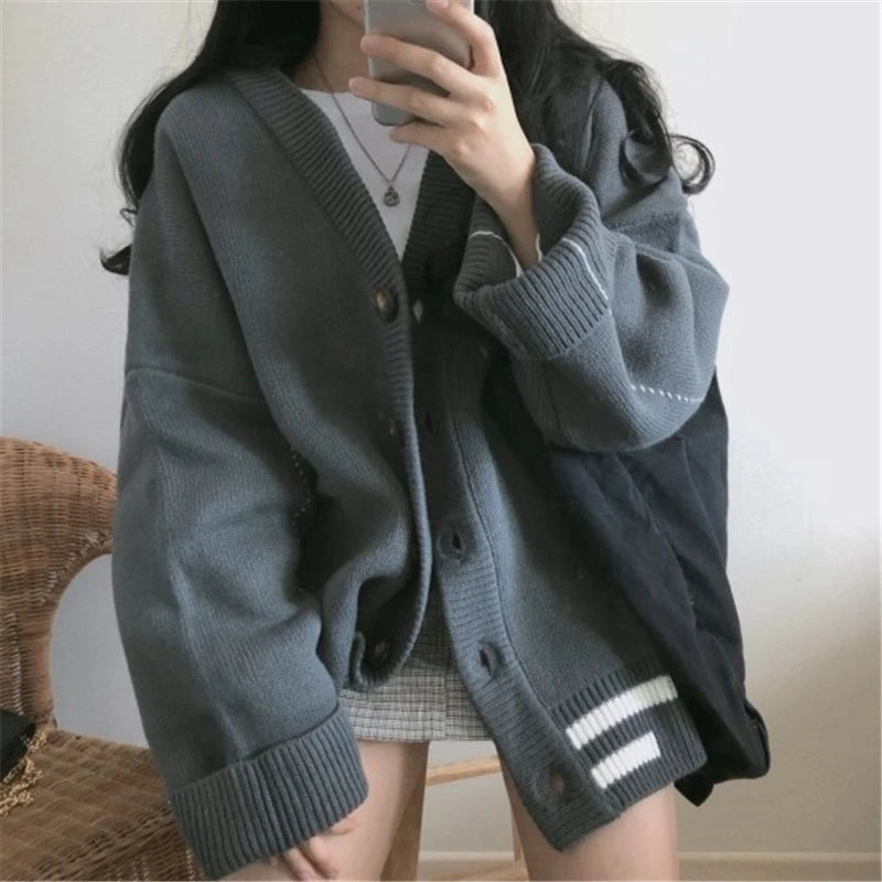 Women Knitted Cardigans Sweater Winter Solid Basic Elegant New Tops Femme Autumn Female Warm Casual Outerwear Jersey Mujer