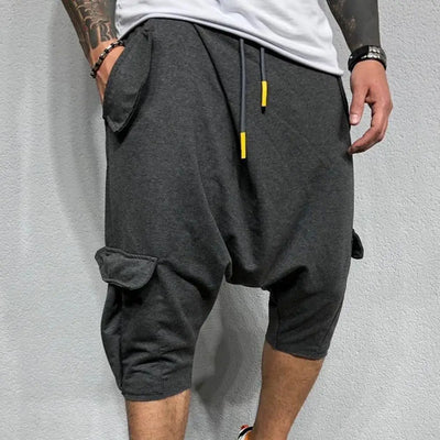 Breathable Shorts Men Casual Shorts Summer Joggers Shorts Men Drawstring Harem Pants Shorts Fifth Pants Mens Shorts short homme