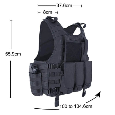 MGFLASHFORCE Molle Airsoft Vest Tactical Vest Plate Carrier Swat Fishing Hunting Paintball Vest Military Army Armor Police Vest