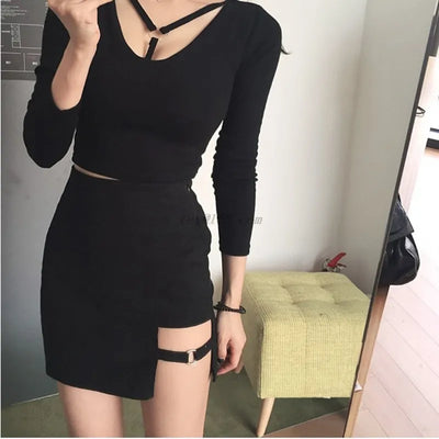 Korean Style Black Hip Skirts Irregular Micro Mini Skirt Mini Skirt Summer Fashion Harajuku Sexy High Waist Bodycon Short Skirt