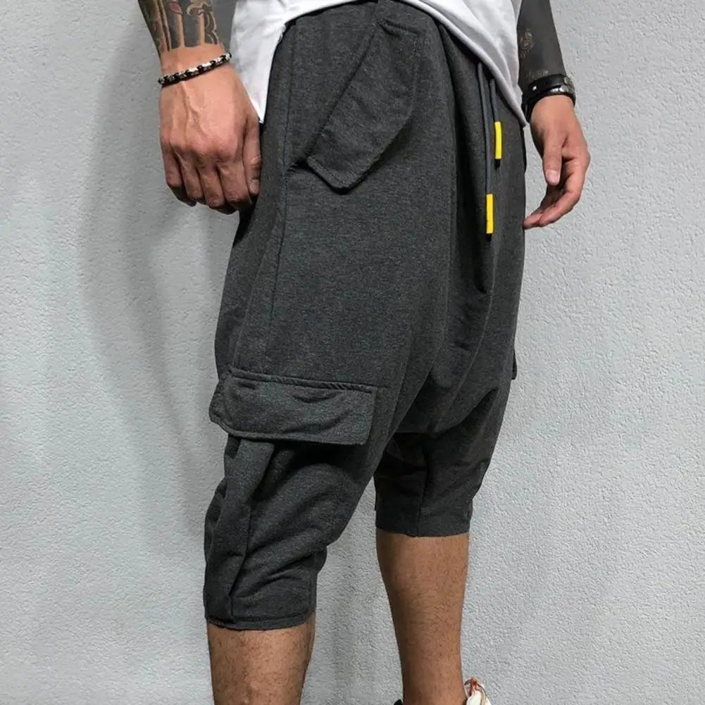 Breathable Shorts Men Casual Shorts Summer Joggers Shorts Men Drawstring Harem Pants Shorts Fifth Pants Mens Shorts short homme