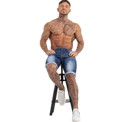 Mens Shorts Summmer Fitness Shorts Elastic Waist Ripped Summer Jeans Shorts for Men Casual Streetwear Dropshipping EU Size dk09