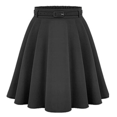 Women's Casual Medium Knee-length Skirts Retro Stylish Female High Waist Ball Gown Skirts Femininas Vintage Women Long Skirt