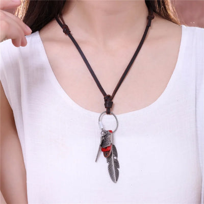 Collares Choker necklaces & pendants Men Necklace Korean Fashion Jewelry Vintage Leather Necklaces Statement Necklace for Women