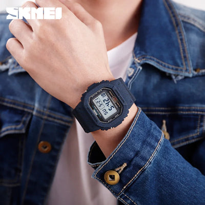 SKMEI Outdoor Sport Watch Men Digital Watch 5Bar Waterproof Alarm Clock Cowboy Military Fashion Watches relogio masculino 1471