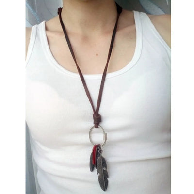 Collares Choker necklaces & pendants Men Necklace Korean Fashion Jewelry Vintage Leather Necklaces Statement Necklace for Women