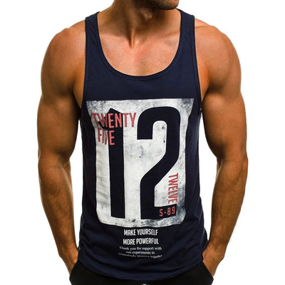 CHAMSGEND Tank Tops Letter Printed Men Sleeveless Tanktops For Boys Bodybuilding Clothing Undershirt Fitness Stringer 5.JAN.15