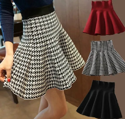 ANASUNMOON 2021 Autumn Winter European and American Style Women Pleated Bust Skirts Lady Short Skirt Pettiskirt A-line Skirt