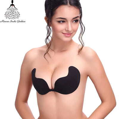 Sexy Push Up Strapless Brassiere Seamless Invisible Silicone Sticky Bra Strapless Bras For Women Push Up Wedding Bra Cups