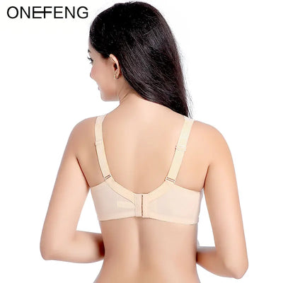 ONEFENG 6019 Mastectomy Bra for Breast Cancer Women Designed with Pockets Fill Silicone Boobs Prosthesis