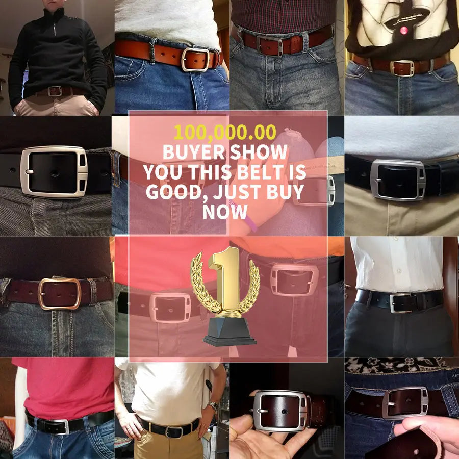 COWATHER cowhide genuine leather belts for men brand Strap male pin buckle vintage jeans belt 100-150 cm long waist 30-52 XF001