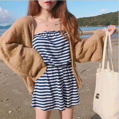 Kaguster Knitted Cardigan women plus size Summer cardigan Sweater women Loose Hollow coat kardigan Sweter Cardigans korean top