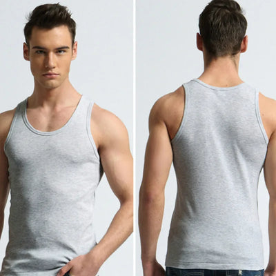 BROWON Men Tank Top Brand High Quality 100% Cotton Undershirt Bodybuilding Singlet Fitness Sleeveless Vest Men Tank Tops