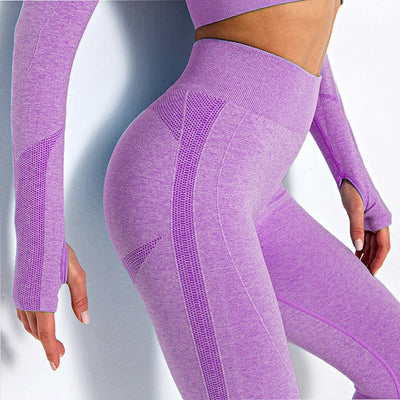 Seamless Women High Waist Leggings Casual Breathable Legging Push Up Pant Sport Women Fitness Gym Clothes For Women Long Trouser