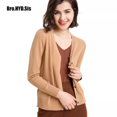 Casual Women Button Cardigans Solid Color 2023 Fashion Slim Fit Ladies Knitted Sweater Long Sleeve Jacket Autumn Tops