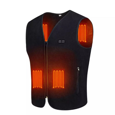 Winter USB Heated Vest 3-speed Adjustable Temperature Self-heating Vest Washable Sleeveless Heating Jacket for Outdoor Sport