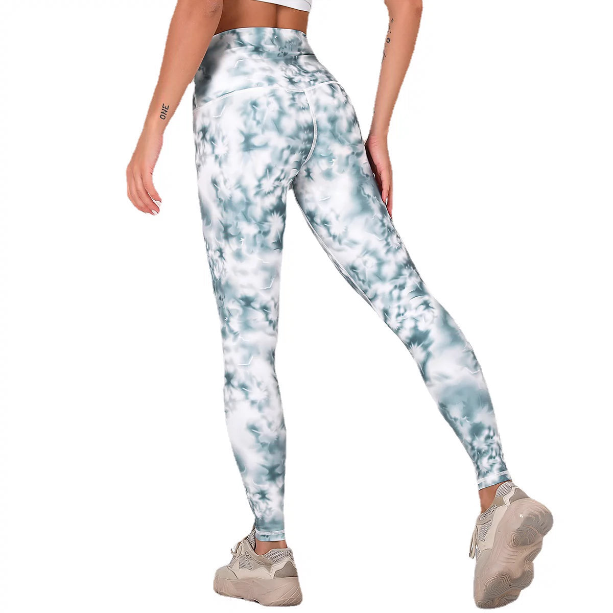 Export Internet Celebrity High Waist Fitness Yoga Pants Female Online Influencer Internet Celebrity Fashion Wind Digital Print Hip Lifting Sport Running Tights