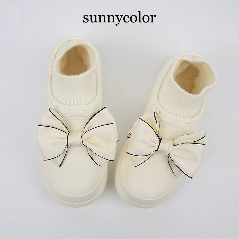 Sunny Color Winter Snow Boots Bow