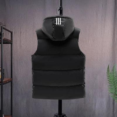 2024 New Golf Jackets Vest for Men Down Cotton Windproof Warm Golf Wear Hooded Waistcoat Men's New Fashion Loose Jacket Coats