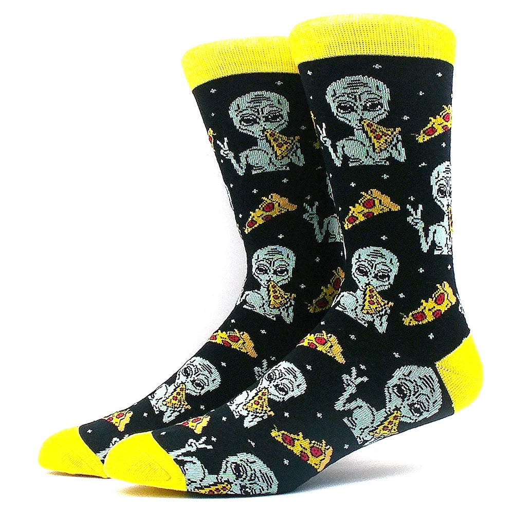 New Men and Women Novelty Beer Animal Sports Pattern Crew Happy Funny Socks Unisex Hip Hop Skateboard Sokken