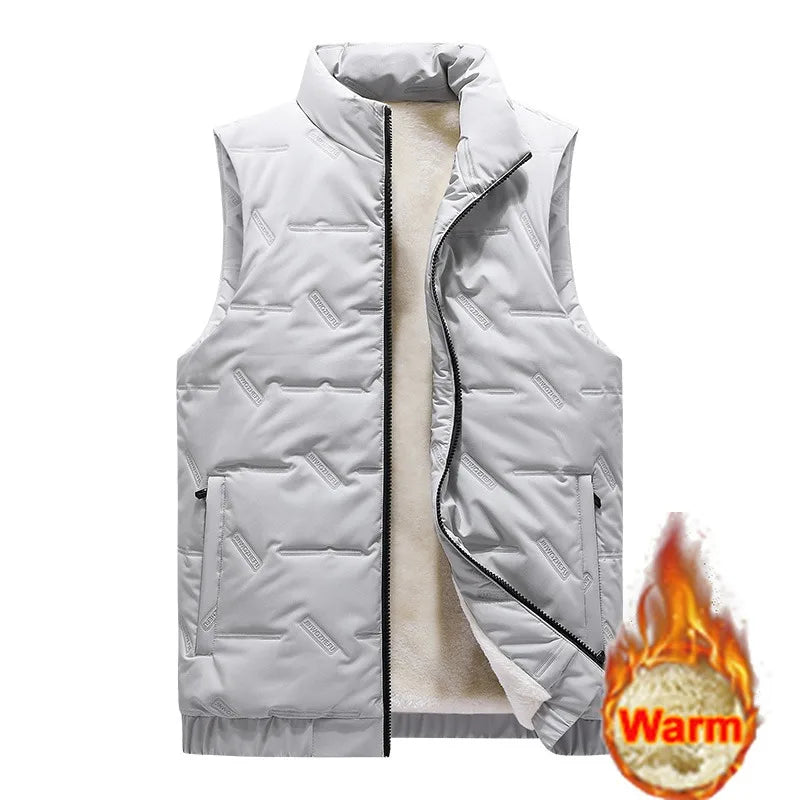 Men Cotton Thick Coat Jacket 2024 New Autumn Warm Male Winter Plus Size Clothing Men Waistcoat Casual Fashion Sleeveless Vest