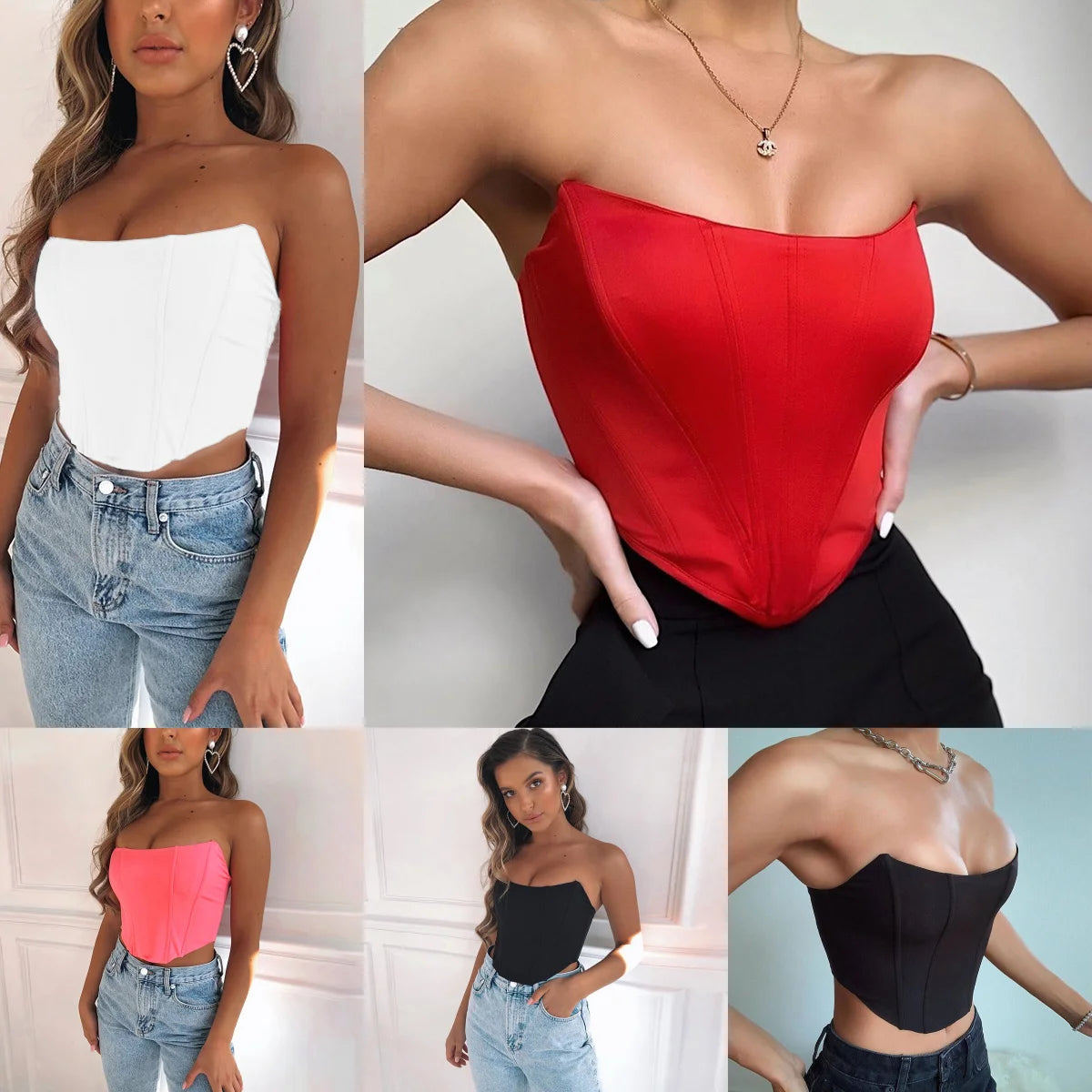 Sleeveless Off Shoulder Velvet Fashion Sexy Corset Crop Tops Vest Female Underwear Backless Bustier Top Solid  Crop Top Women