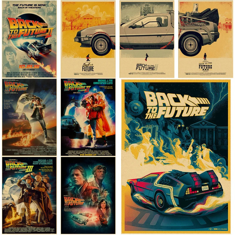 Back To The Future 1 2 3 Movie Posters Kraft Paper Prints Vintage Home Room Cafe Bar Art Wall Decor Aesthetic Painting Picture