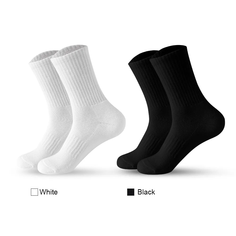 Men Socks Cotton Breathable Long Business Harajuku Socks Solid Gentleman Sox Sokken Outdoor Sports  5 Pairs/Lot Socks