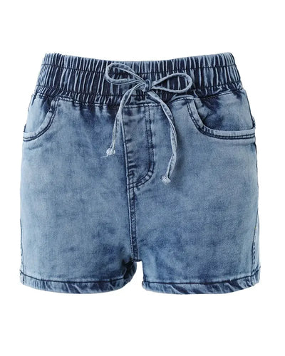 Shorts Women 2023 Summer Fashion New Casual Female Drawstring High Waist Denim Shorts Street wear All-Match Jeans