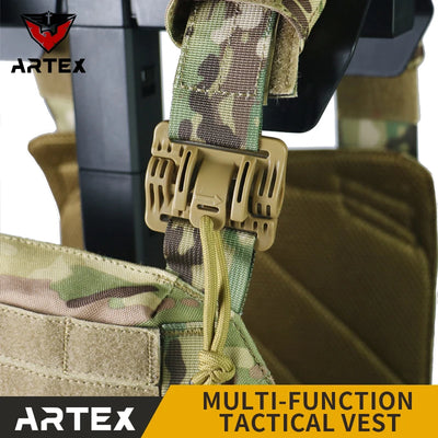 Artex 1000D Nylon Fabric Quick Releaseable 6094K Tactical Vest With Triple Magazine Pouch