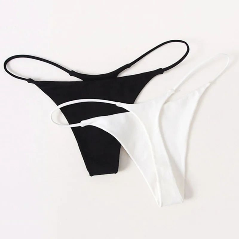 Seamless Soft Sexy G String Thongs Low Waist Double Strap Thong Panties Women Lingerie Briefs Ladies Underpants Panty Intimates