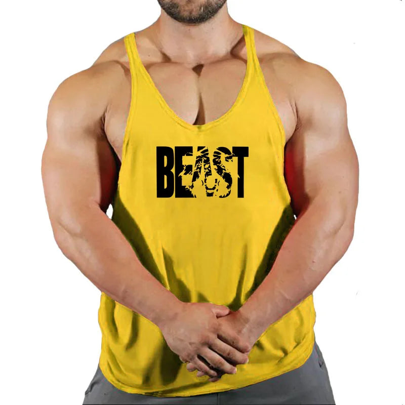 2022 Cotton Gyms Tank Tops Men Sleeveless Tank Tops For Boys Bodybuilding Clothing Undershirt Fitness Stringer Vest