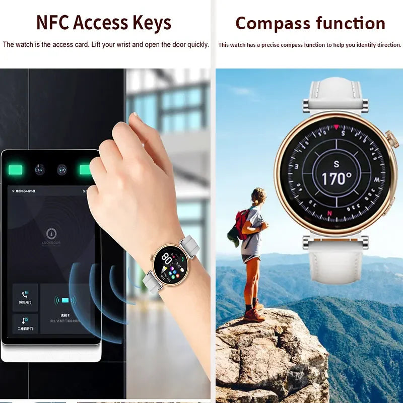 2024 New For Huawei GT 4 Smartwatch Men Women AMOLED NFC Compass Clock Bluetooth Call IP68 Waterproof Sport Smart Watch Bracelet