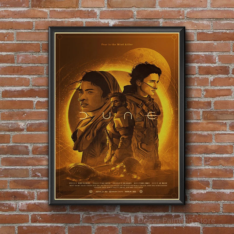 Retro Popular Movie Posters Film TV Dune Django Kraft Paper Prints Vintage Home Room Bar Cafe Aesthetic Art Wall Decor Painting