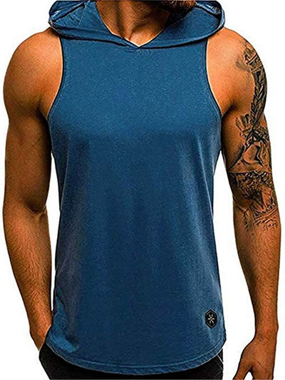 New Fashion Moto Biker Hooded Mens Tank Tops Joggers Summer T Shirt Men Sleeveless Top Fly Cool Street Top Mens Clothes M-3XL