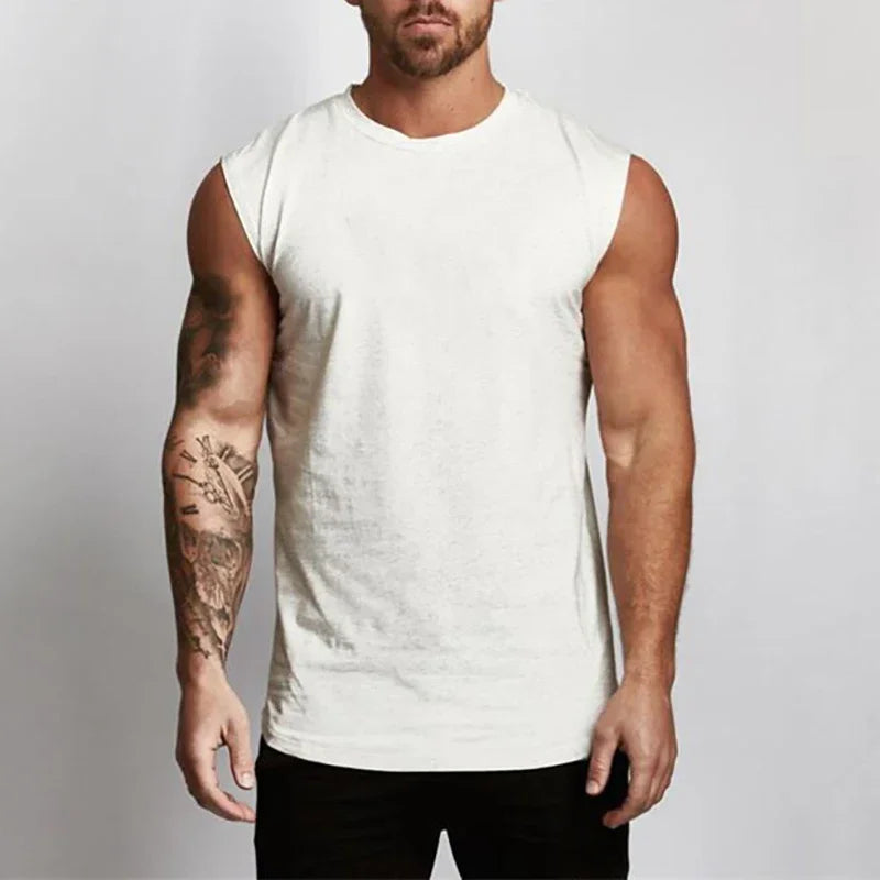 2023 Gym Workout Sleeveless Shirt Tank Top Men Bodybuilding Clothing Fitness Mens Sportwear Vests Muscle Men Tank Tops