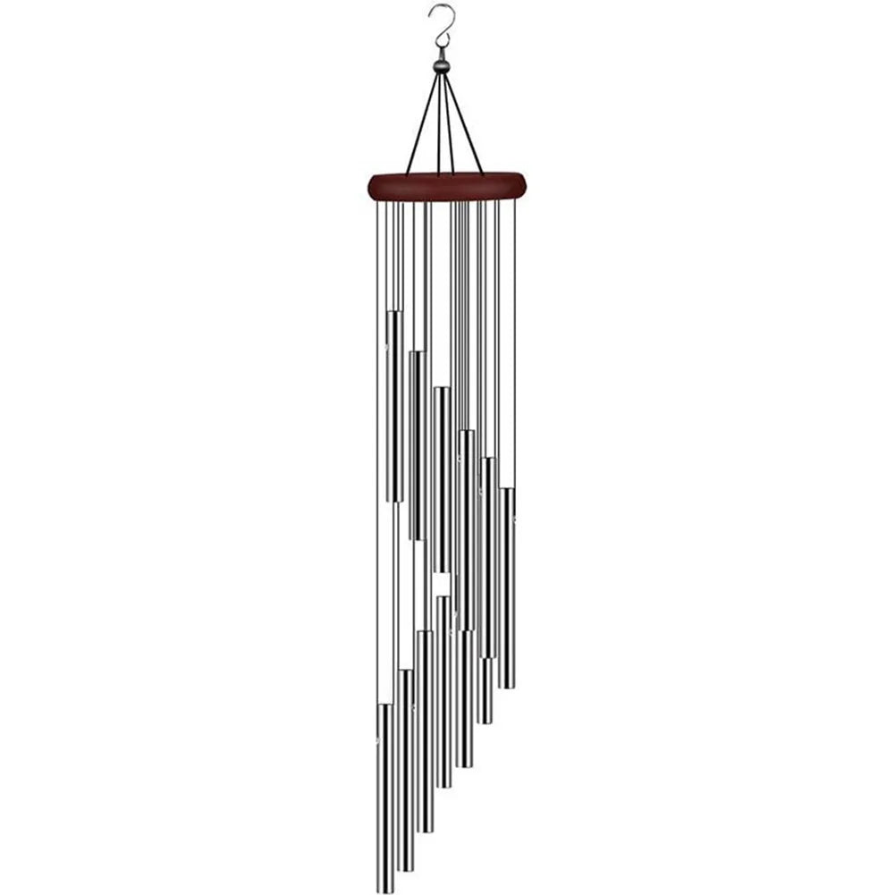 Musical Wind Chime 12 Tubes Pipe Wind Chimes Bells Decor Gold/silver For Living Bedroom Dining Coffee Shop Wind Chimes Tubes