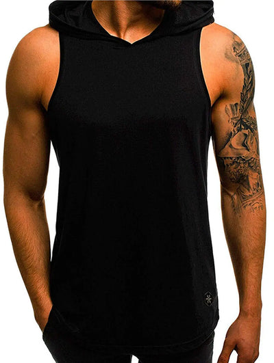 New Fashion Moto Biker Hooded Mens Tank Tops Joggers Summer T Shirt Men Sleeveless Top Fly Cool Street Top Mens Clothes M-3XL