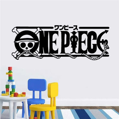 Animated Cartoon Japanese Anime One Piece Logo Vinyl Wall Stickers Kids Room Playroom Bedroom Home Decor Sticker Gift