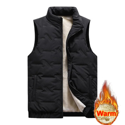 Men Cotton Thick Coat Jacket 2024 New Autumn Warm Male Winter Plus Size Clothing Men Waistcoat Casual Fashion Sleeveless Vest