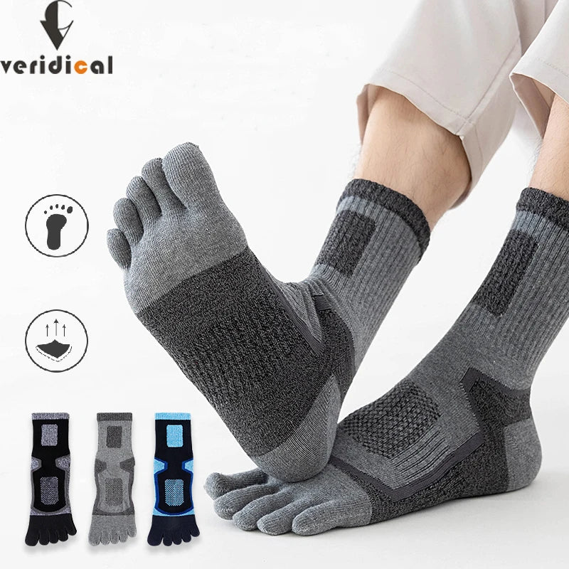 5 Pairs Toe Sport Short Socks Man Thick Compression Mesh Endurable Fitness Bike Run Outdoor Basketball Travel 5 Finger Socks