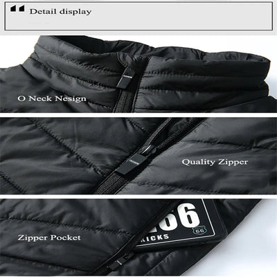 21 Areas Heated Vest Men Jacket Heated Winter Womens Electric Usb Heater Tactical Jacket Man Thermal Vest Body Warmer Coat 6XL